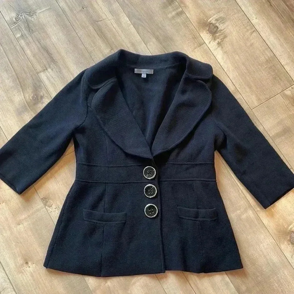 Classiques Entier Sweater Jacket Cardigan with Pockets 3/4 Sleeves Sz S - Picture 1 of 6